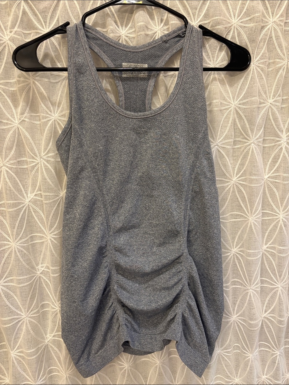 Athleta Gray Ruched Racerback Tank - Picture 6 of 6